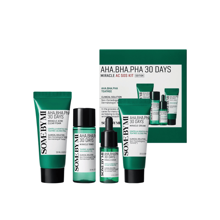 AHA, BHA, PHA 30 Days Miracle AC SOS Kit 4 pcs