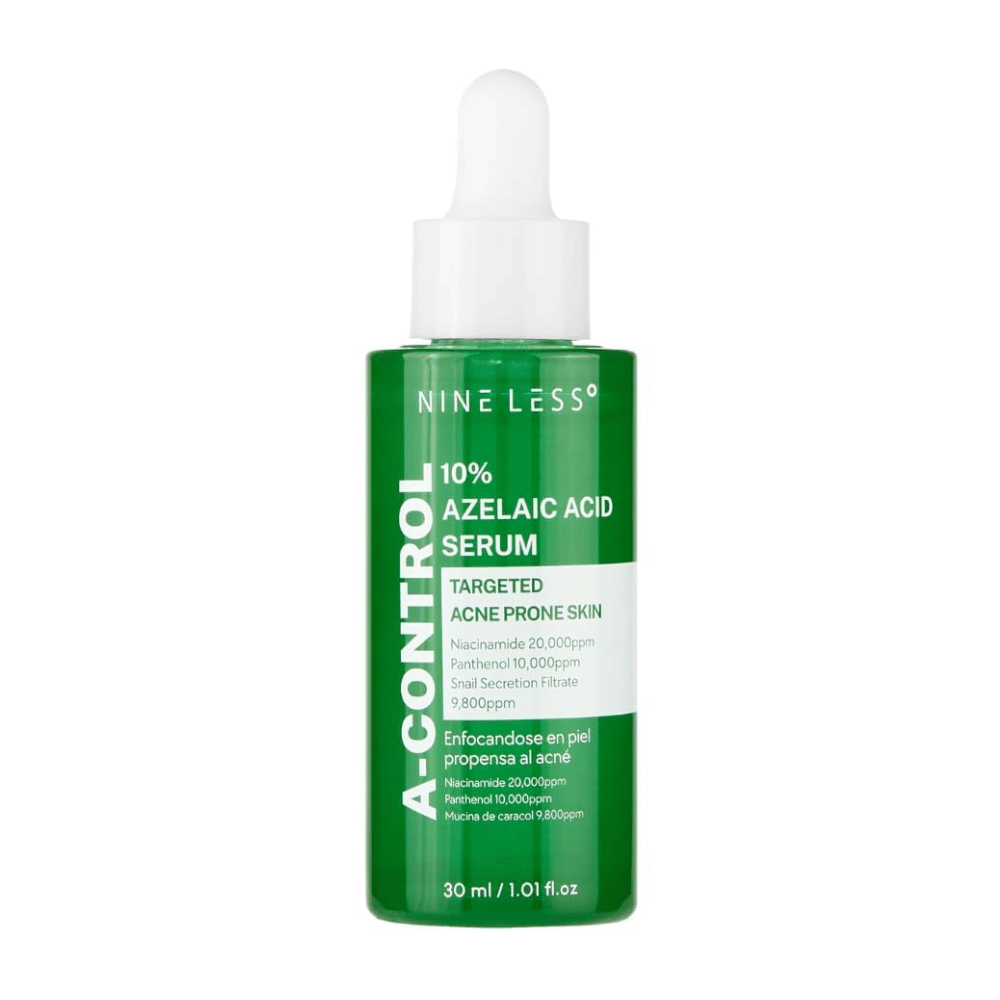 
NINELESS 10% Azelaic Acid Serum is a targeted treatment for acne-prone skin. Formulated with azelaic acid, niacinamide, and panthenol, it reduces redness and evens out skin tone while hydrating and protecting the skin's barrier.