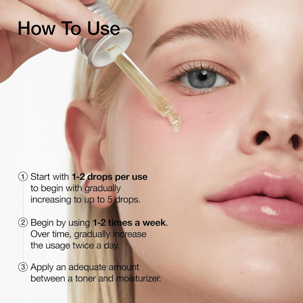 Usage of ANUA Azelaic Acid 10+ Hyaluron Serum:

Start with 1-2 drops and gradually increase to 5 drops.
Use 1-2 times a week and then increase to daily use morning and evening.
Apply between toner and moisturizer.
