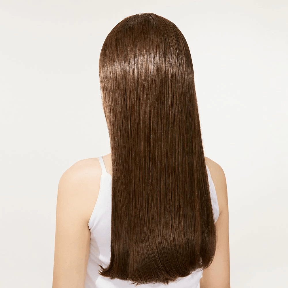 Glossy and smooth hair after using Nature Republic Argan Essential Moisture Repairing Conditioner.