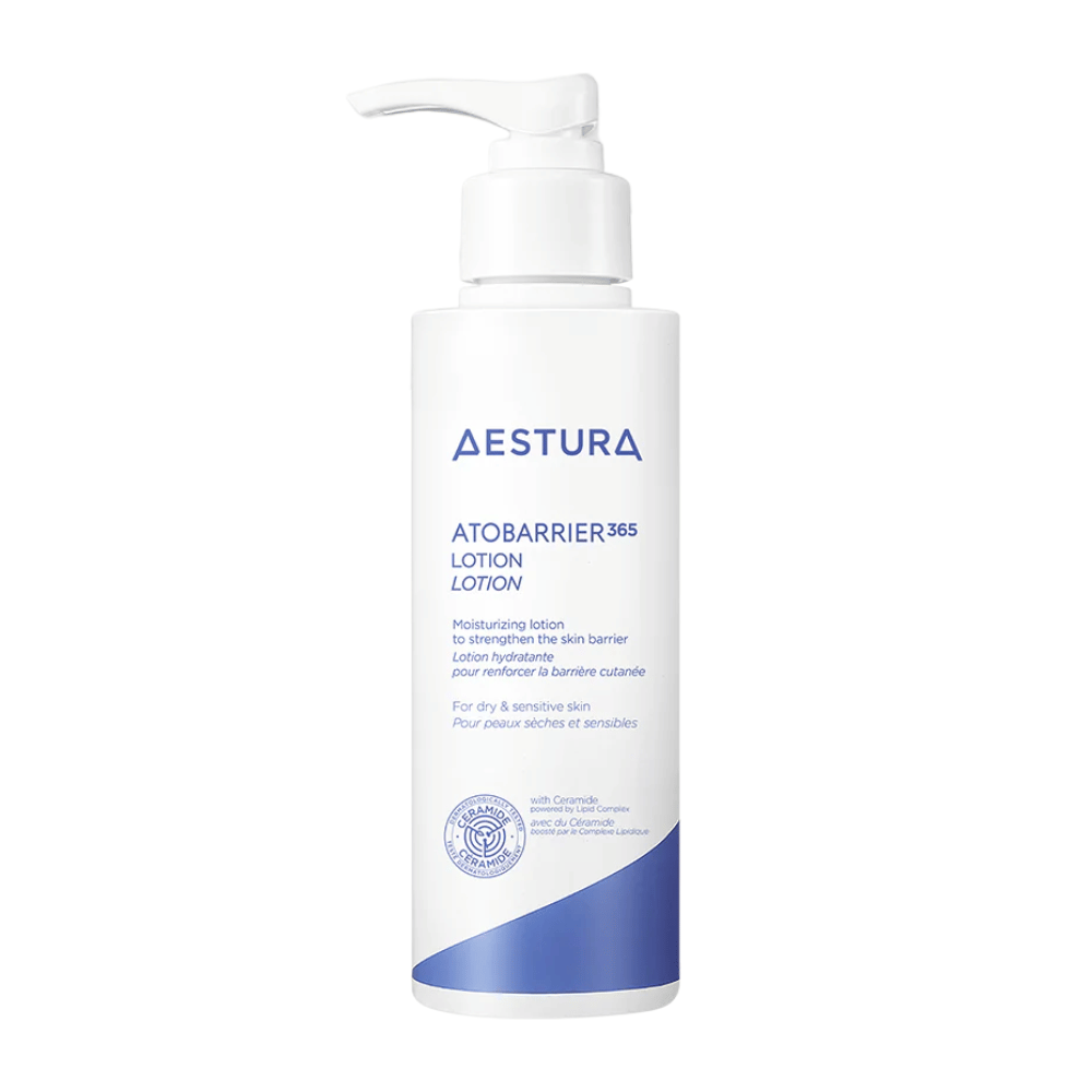 Product image of AESTURA Atobarrier 365 Lotion – moisturizing lotion for dry and sensitive skin with ceramide and niacinamide.