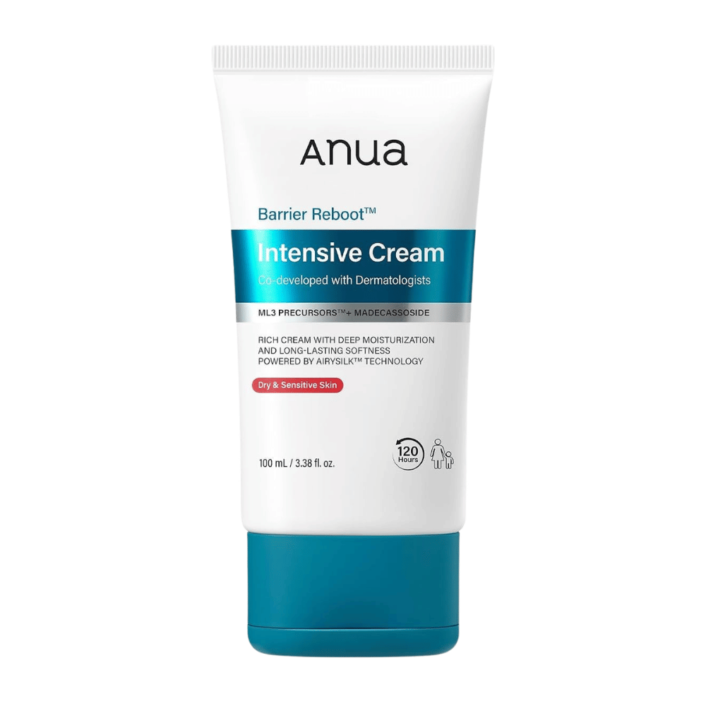 5. Anua Barrier Reboot Intensive Cream 100ml – white packaging with a turquoise cap against a white background
