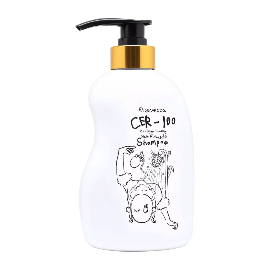 Elizavecca CER-100 Collagen Coating Hair A+ Muscle Shampoo – Korean collagen shampoo that strengthens the hair and adds shine