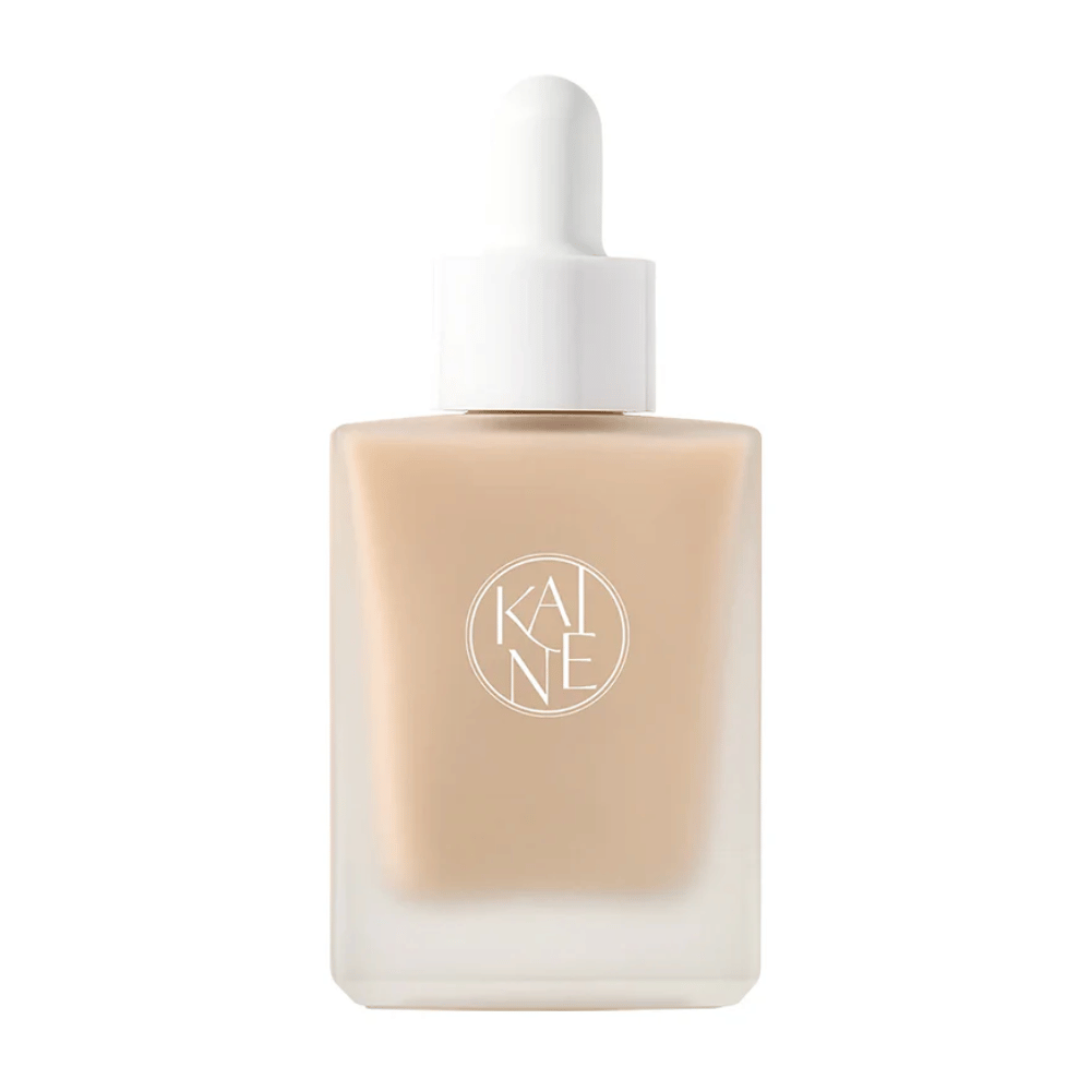 KANE Chaga Collagen Charging Serum in an elegant, frosted glass bottle with a white dropper. Moisturizing serum enriched with collagen and chaga extract for firmer skin.