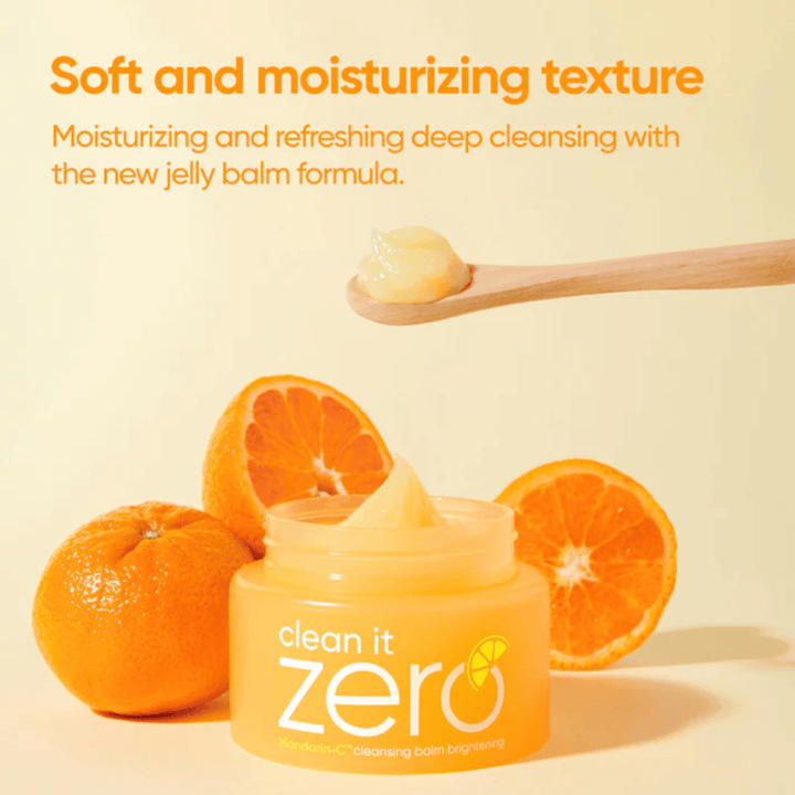 Banila Co Clean It Zero cleansing balm with mandarin and vitamin jelly balm that is gentle on the skin and effectively removes makeup and impurities