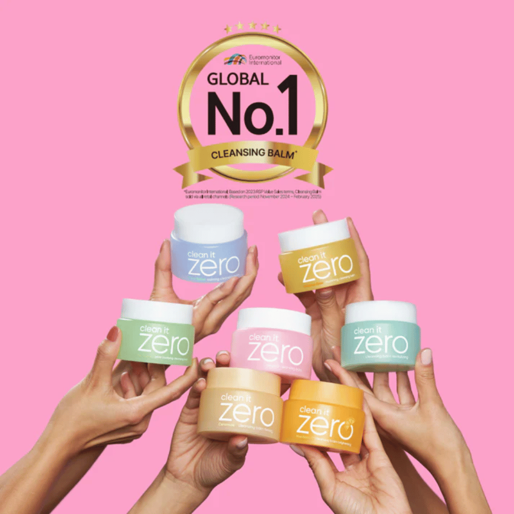 Clean It Zero Cleansing Balm collection from BANILA CO with multiple variants, award-winning global No.1 cleansing balm offering gentle yet effective cleansing for various skin types.