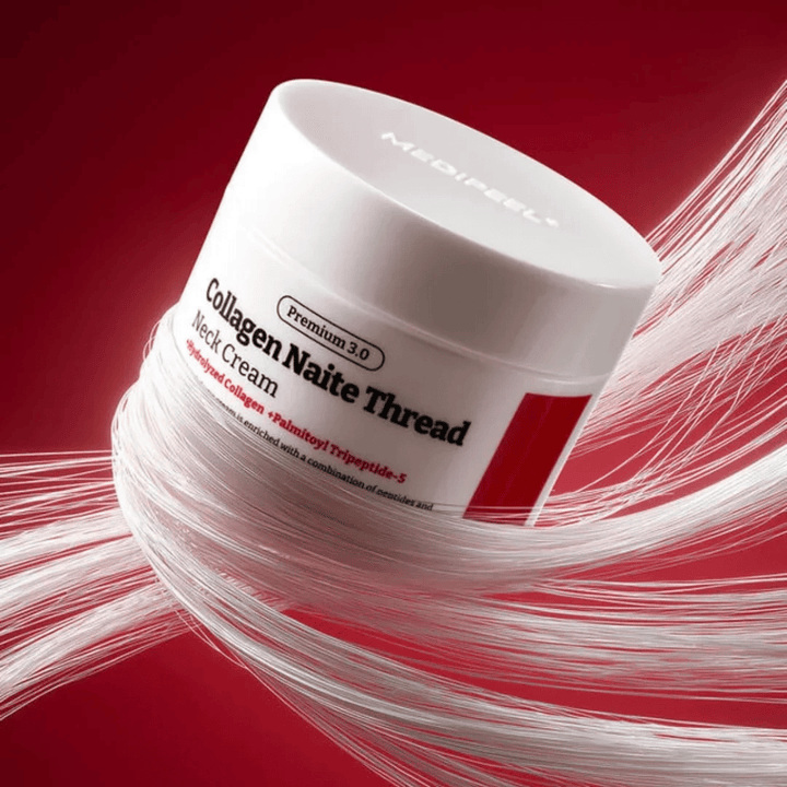 MEDIPEEL Collagen Naite Thread Neck Cream Premium 3.0 – Firming neck cream with hydrolyzed collagen and peptides that improve skin elasticity and reduce visible lines on the neck and décolletage.