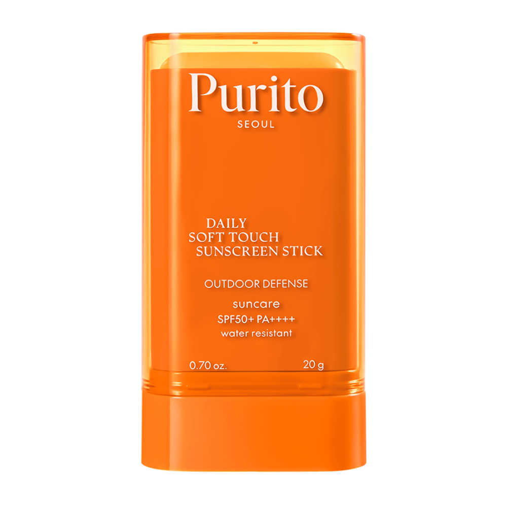 Purito Daily Soft Touch Sunscreen Stick – sunscreen in a convenient stick form with SPF50+ PA++++. Water-resistant, silky finish, and perfect for both face and body. Also suitable for sensitive skin.