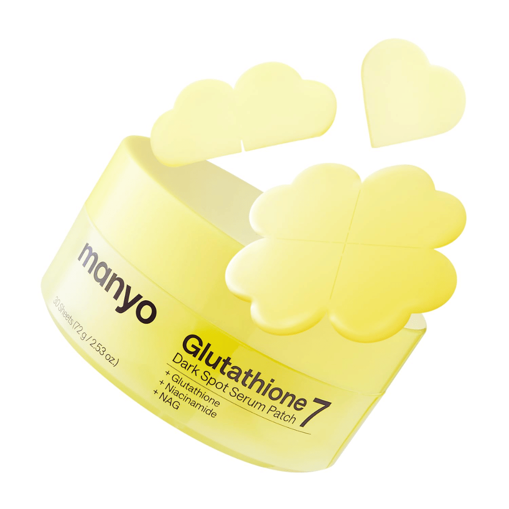 Ma:nyo Glutathione 7 Dark Spot Serum Patch with divisible hydrogel patches for targeted treatment of dark spots and discoloration