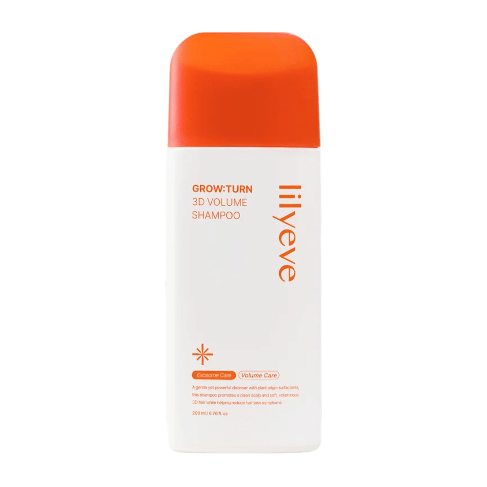 LILYEVE Grow:Turn Exosome 3D Volume Brush Shampoo with integrated brush applicator for easy application