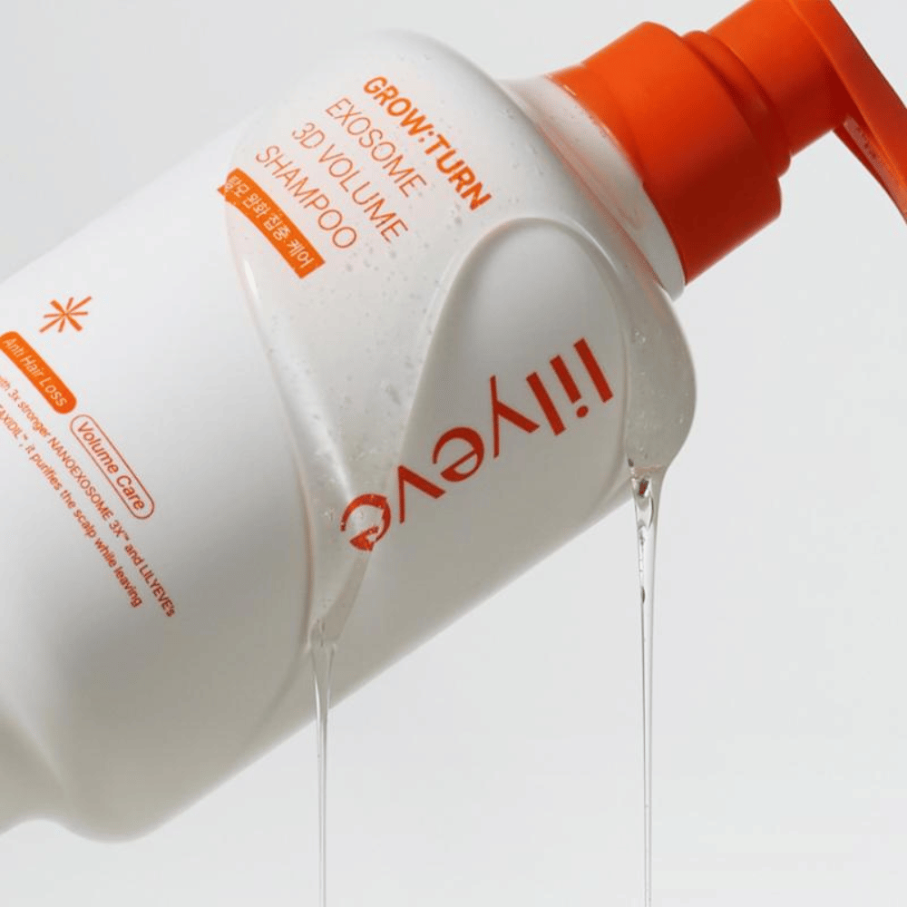 LILYEVE Grow:Turn Exosome 3D Volume Shampoo with a light gel texture for volumizing hair care