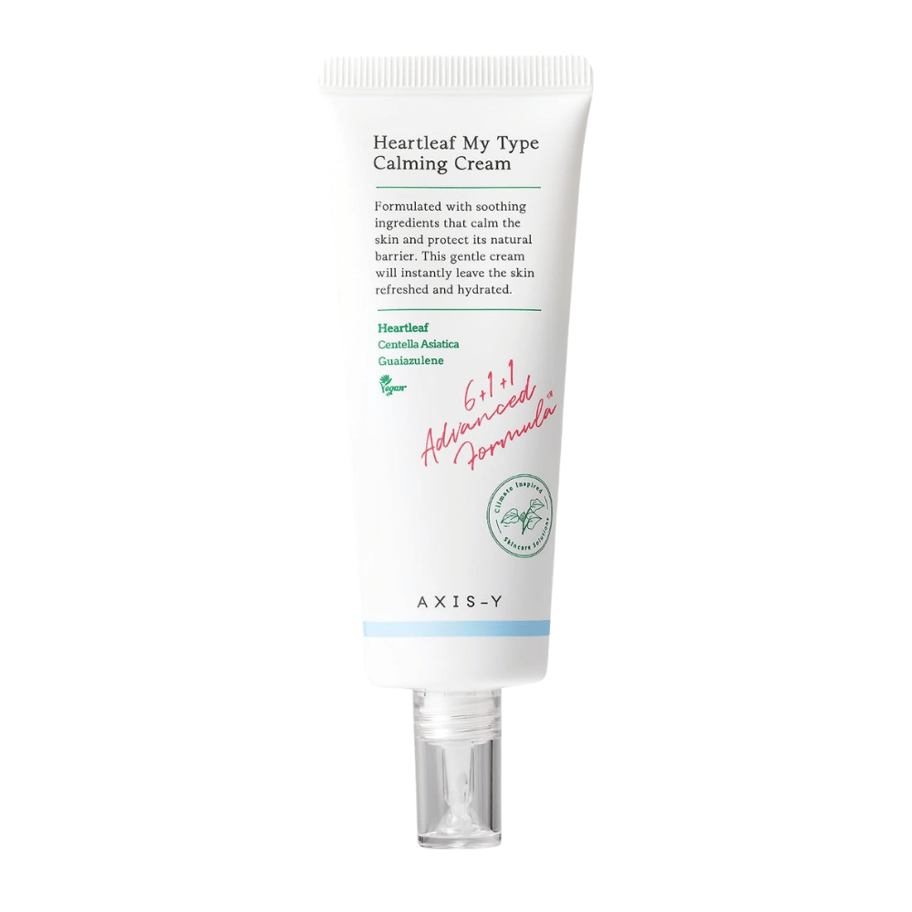 1. AXIS-Y Heartleaf My Type Calming Cream – product image of facial cream in a tube