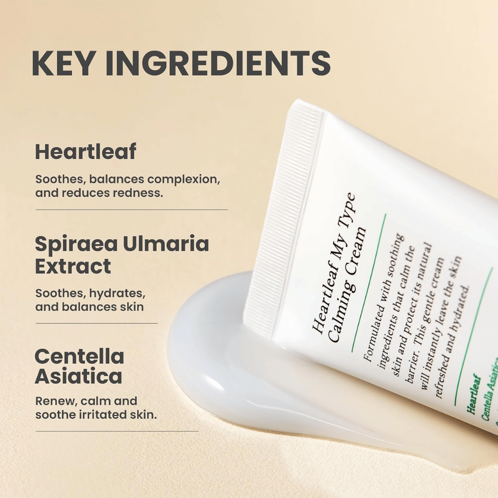 AXIS-Y Heartleaf My Type Calming Cream – key ingredients with heartleaf and centella asiatica