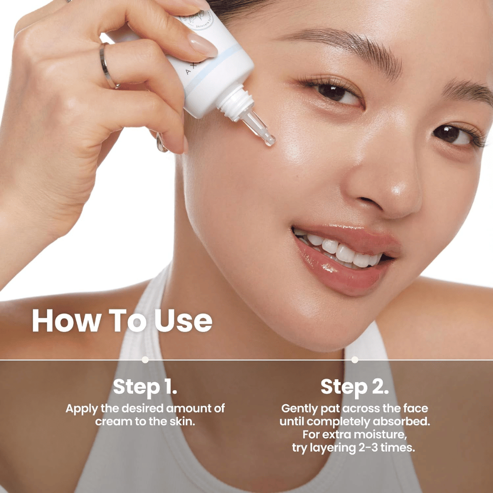 AXIS-Y Heartleaf My Type Calming Cream – application of soothing facial cream