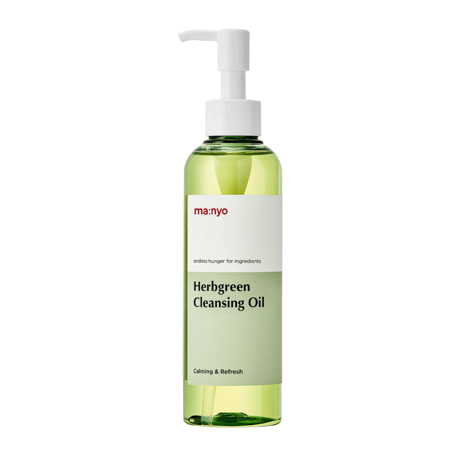ma:nyo Herbgreen Cleansing Oil cleansing oil with pump, gentle oil cleansing that removes makeup and cleans pores effectively