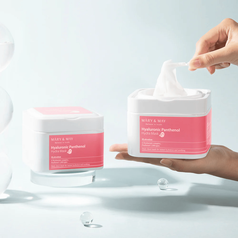 Mary & May Hyaluronic Panthenol Hydra Mask daily Sheet mask – soothing and moisturizing mask that strengthens the skin barrier