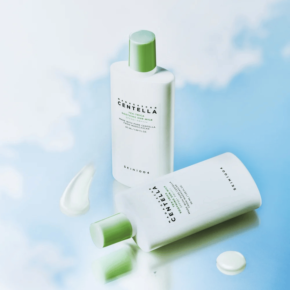 SKIN1004 Madagascar Centella Tea-Trica Soothing Sun Milk SPF50+ PA++++ moisturizing chemical sunscreen for the face