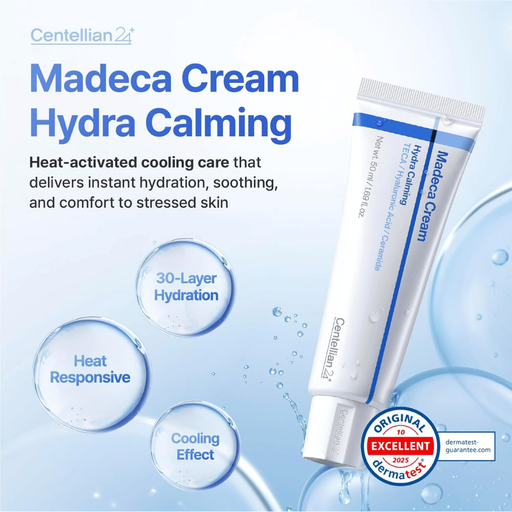 4. Centellian24 Madeca Cream Hydra Calming 50ml – cooling face cream with hyaluronic acid and ceramides