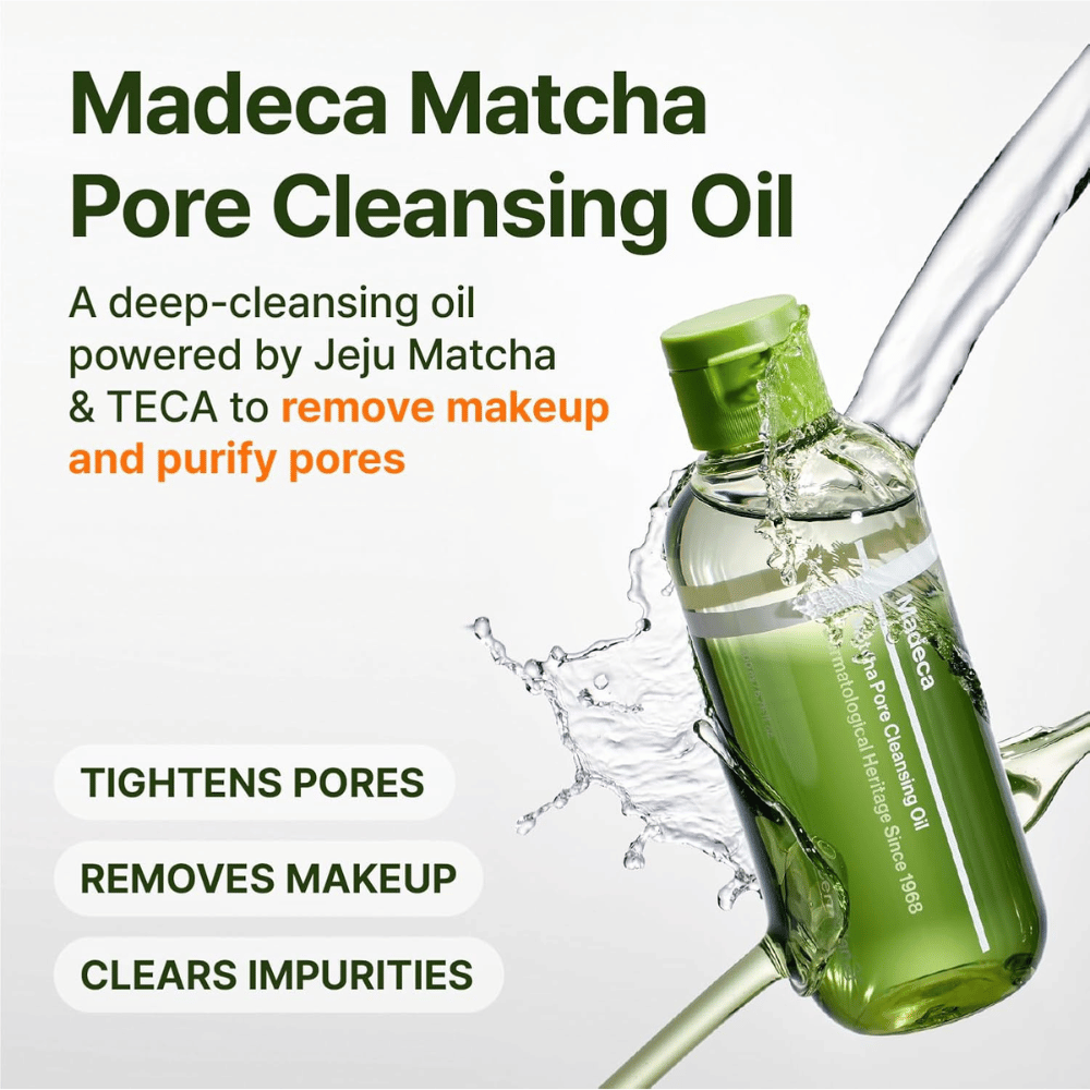 Centellian24 Madeca Matcha Pore Cleansing Oil with Jeju matcha for deep pore cleansing
