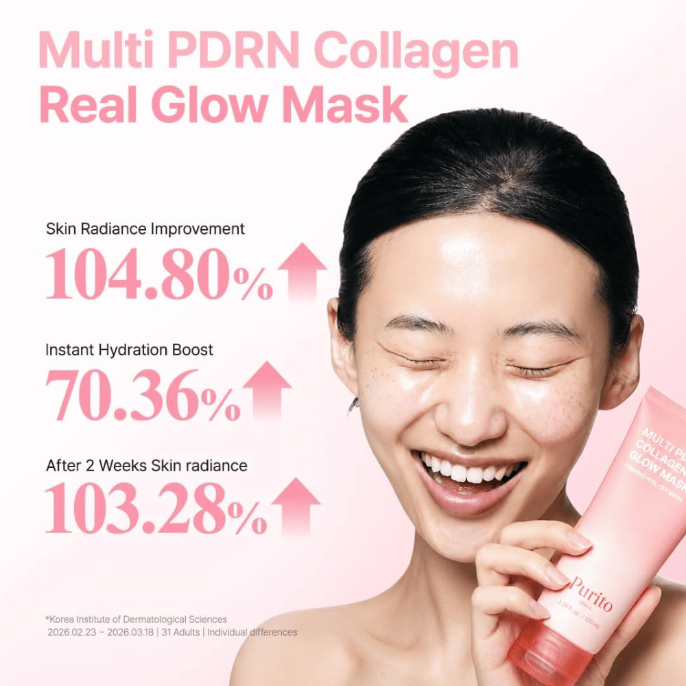 Purito SEOUL Multi PDRN Collagen Real Glow Mask – moisturizing face mask for improved radiance and hydration