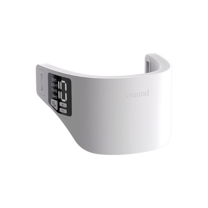 Product image of Beaund Neckcera without strap. The ergonomically shaped neck device is designed to sit comfortably around the neck area during treatment.
