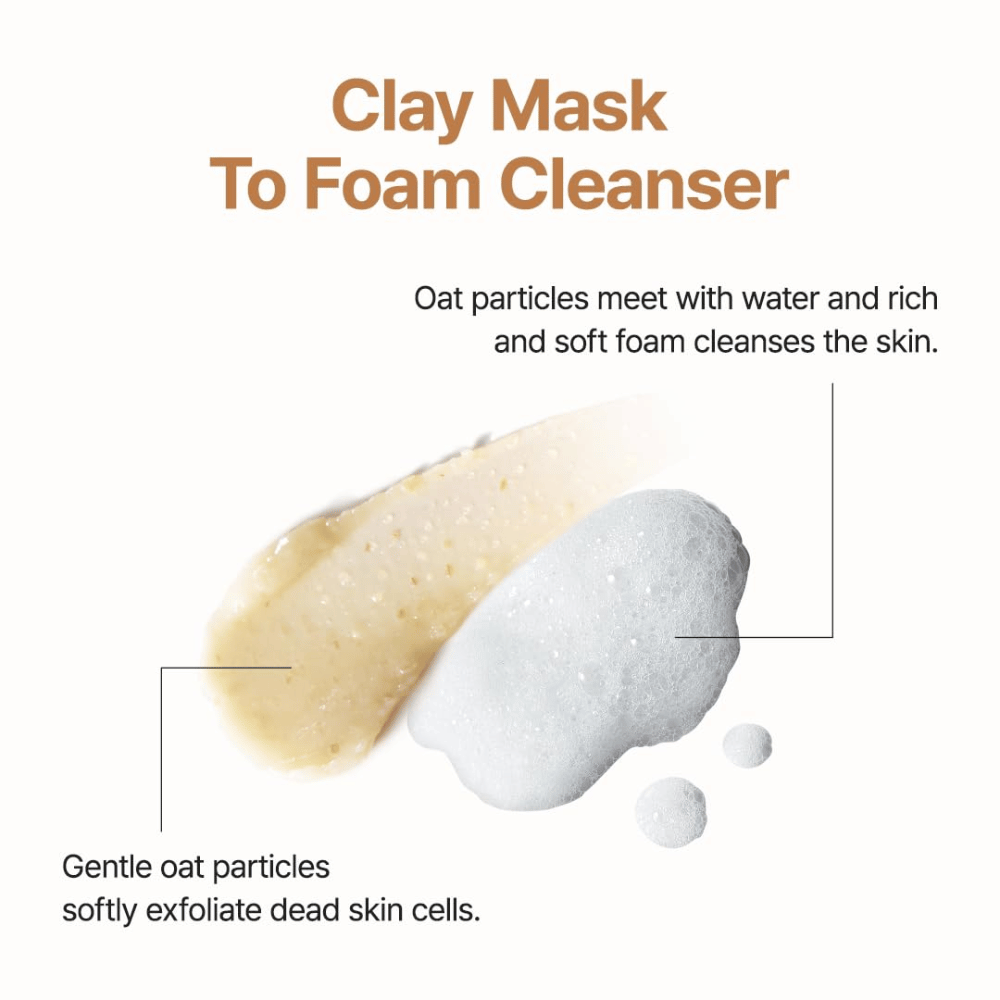 Purito SEOUL Oat In Gentle Exfoliating Face Cleanser – mild exfoliating face wash with oats that transforms from cream to soft foam