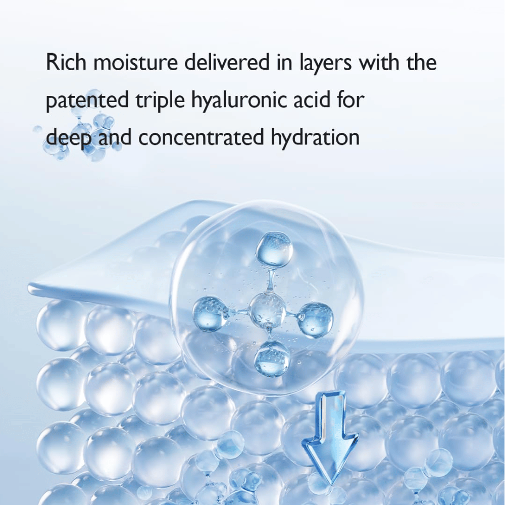 Genabelle PDRN 360° Rejuvenating Eye Mask with triple hyaluronic acid that provides deep hydration and intense moisture around the entire eye area.