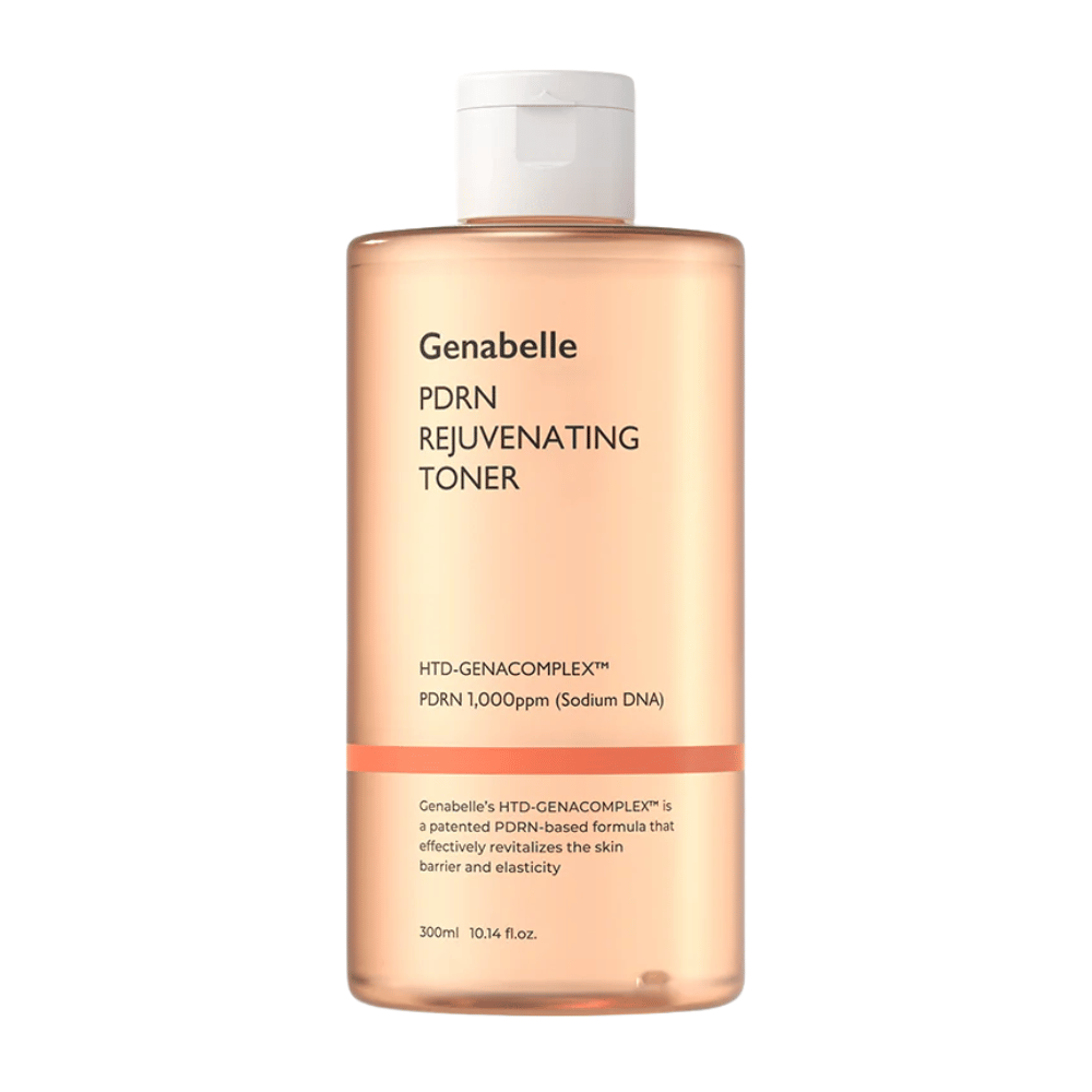Genabelle PDRN Rejuvenating Toner 300 ml with PDRN and niacinamide for hydrated, soft, and more elastic skin.