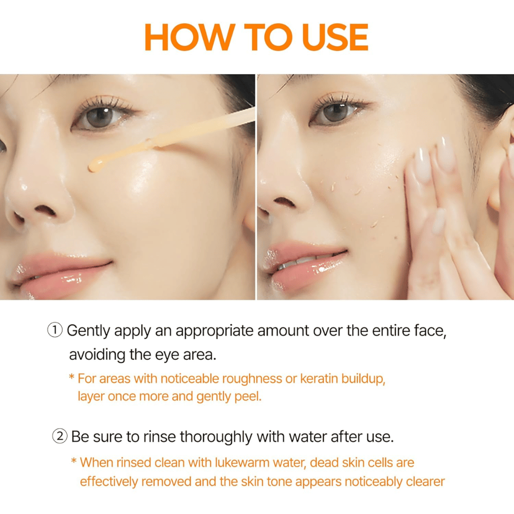 Dr Melaxin Peel Shot Kojic Acid Turmeric Serum is applied to the face for exfoliation, a more even skin tone, and reduced pigmentation spots