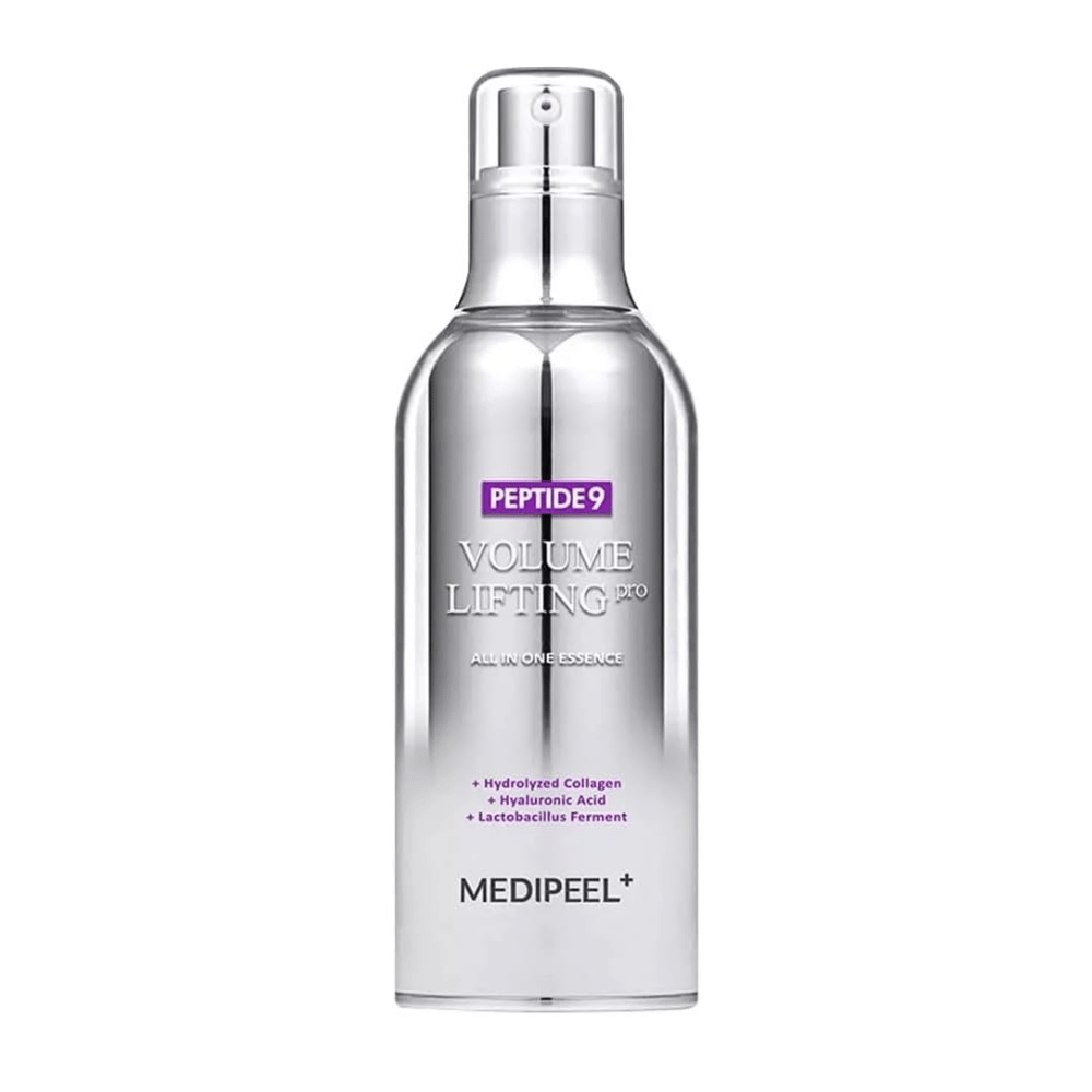 Medi-Peel Peptide 9 Volume Lifting All In One Essence Pro essence – Korean anti-age essence with peptides, collagen, and hyaluronic acid that helps to moisturize and firm the skin.