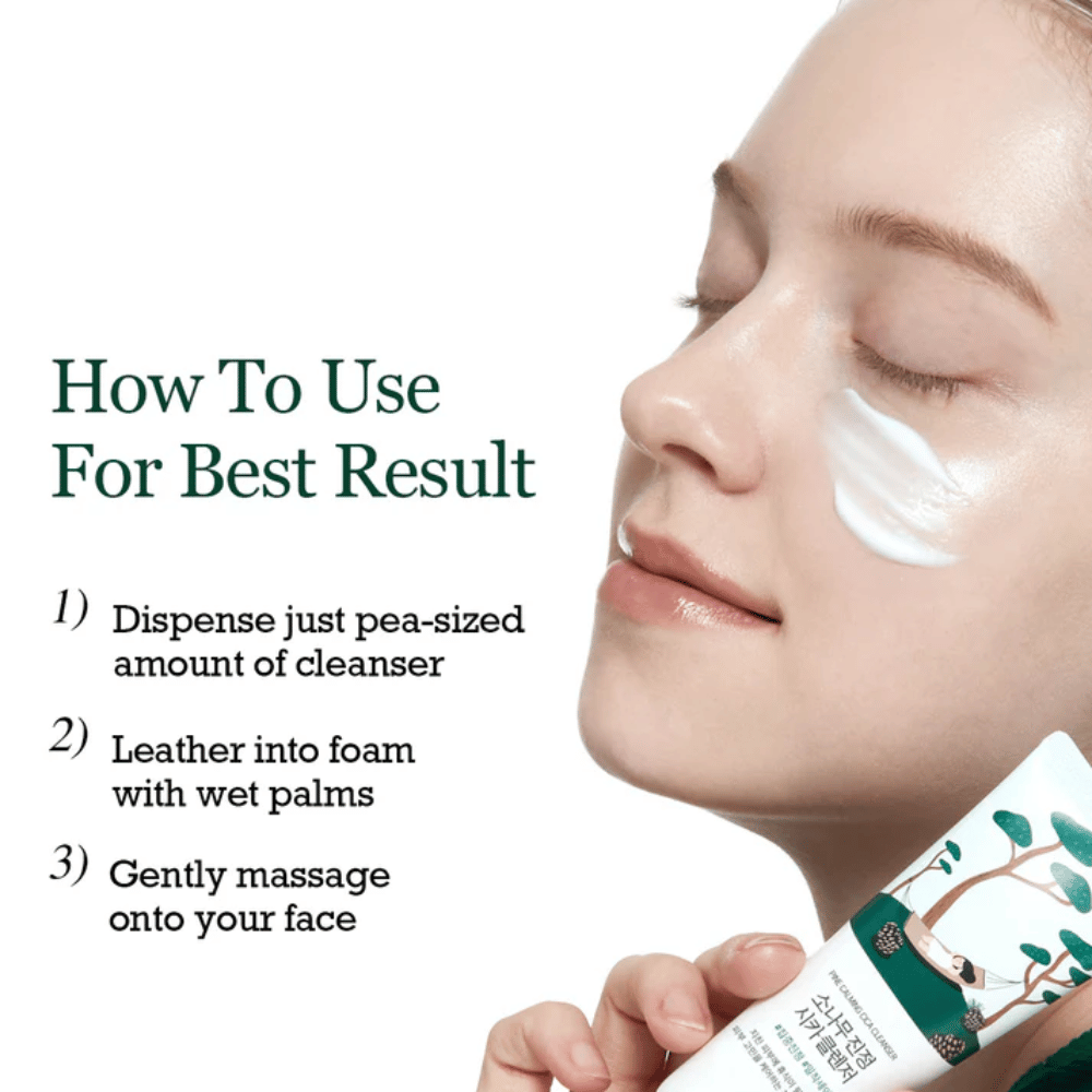 ROUND LAB Pine Calming Cica Cleanser – how to use the cleanser for the best results