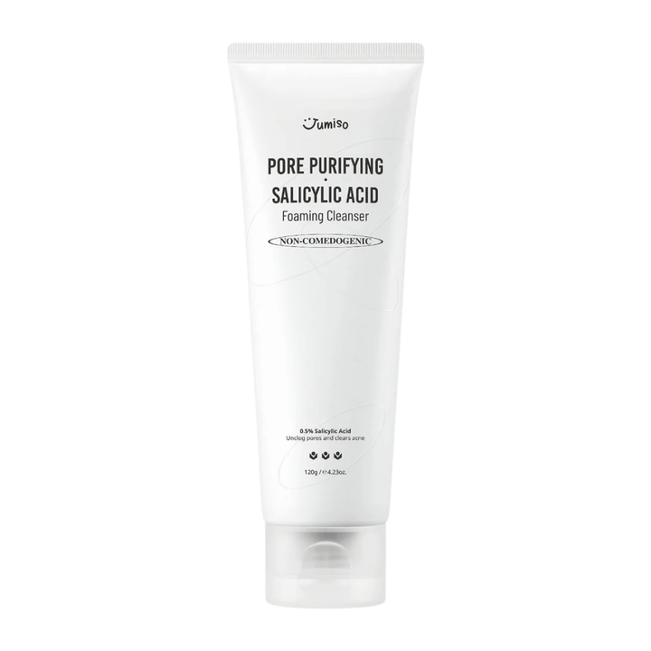 Jumiso Pore Purifying Salicylic Acid Foaming Cleanser 120g – non-comedogenic face wash with 0.5% salicylic acid for acne-prone and oily skin