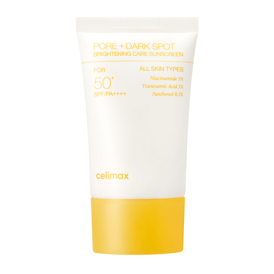 Celimax Pore+Dark Spot Brightening Care Sunscreen SPF50+ PA++++ – light Korean sunscreen with niacinamide and tranexamic acid for clearer and more even skin