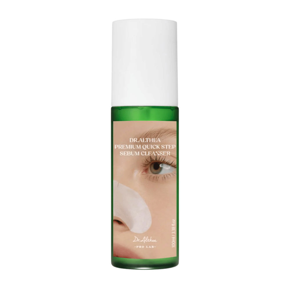 Dr. Althea Premium Quick Step Sebum Cleanser – face wash that effectively removes sebum, blackheads, and impurities without drying out the skin.