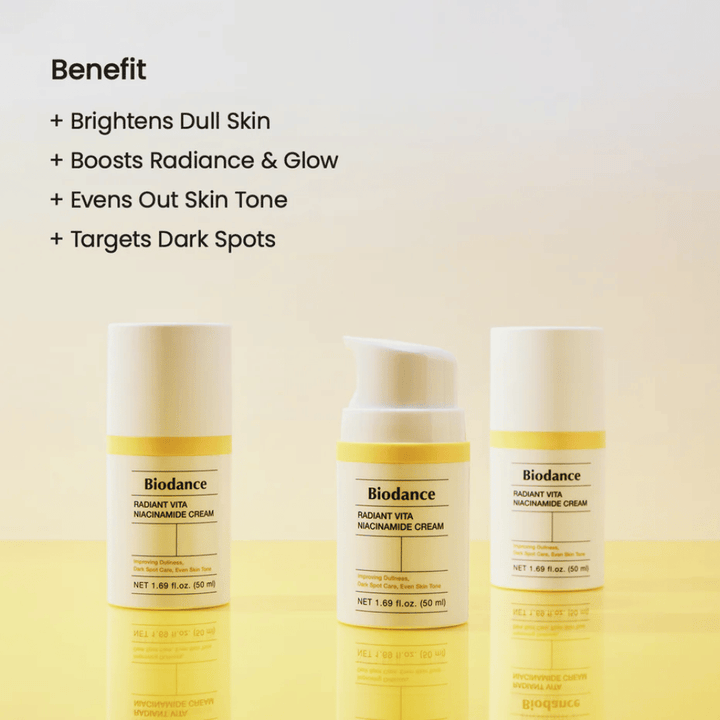 Biodance Radiant Vita Niacinamide Cream trio – face cream for radiance and pigmentation