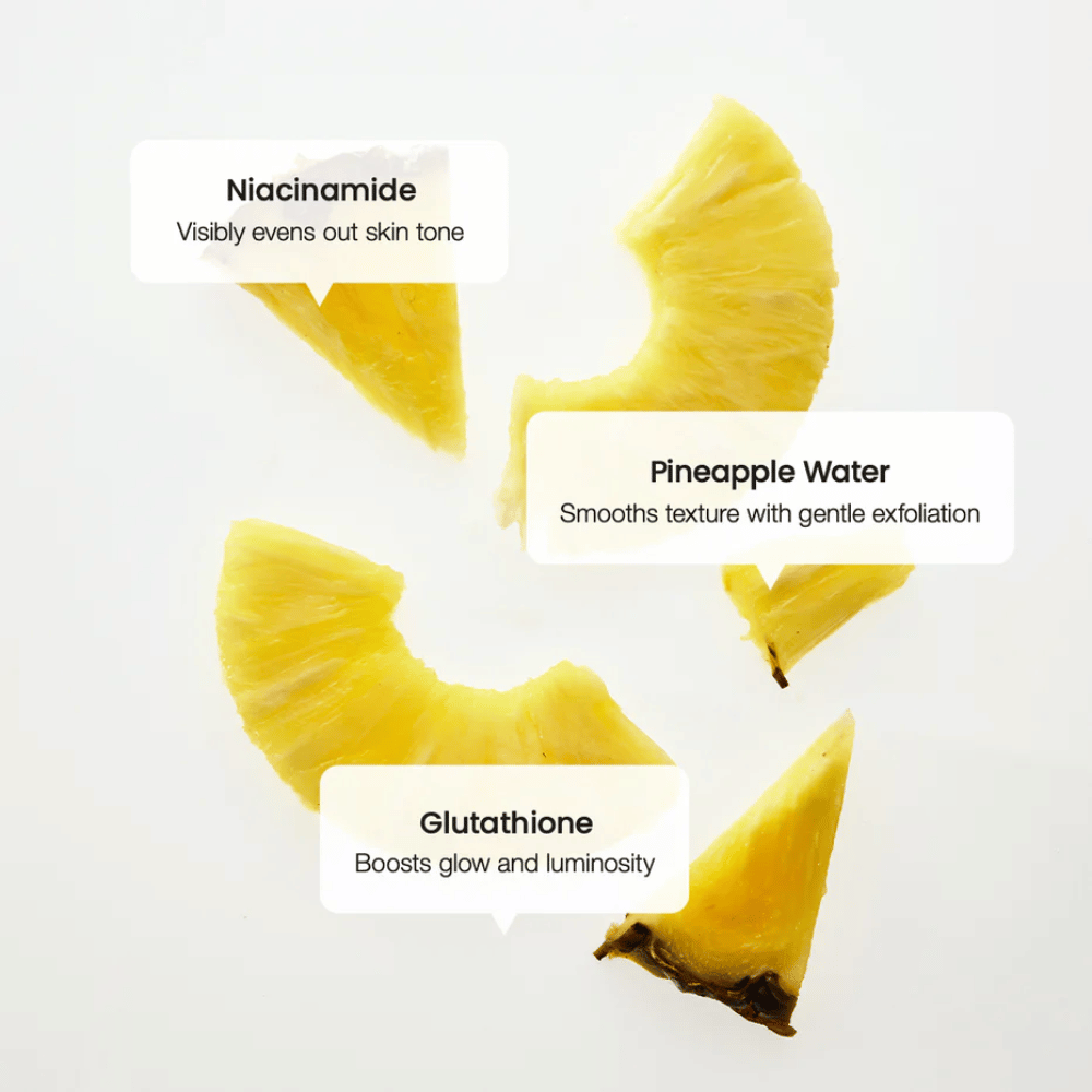 Biodance Radiant Vita Niacinamide Cream ingredients – niacinamide, pineapple water, and glutathione for even skin tone and increased radiance