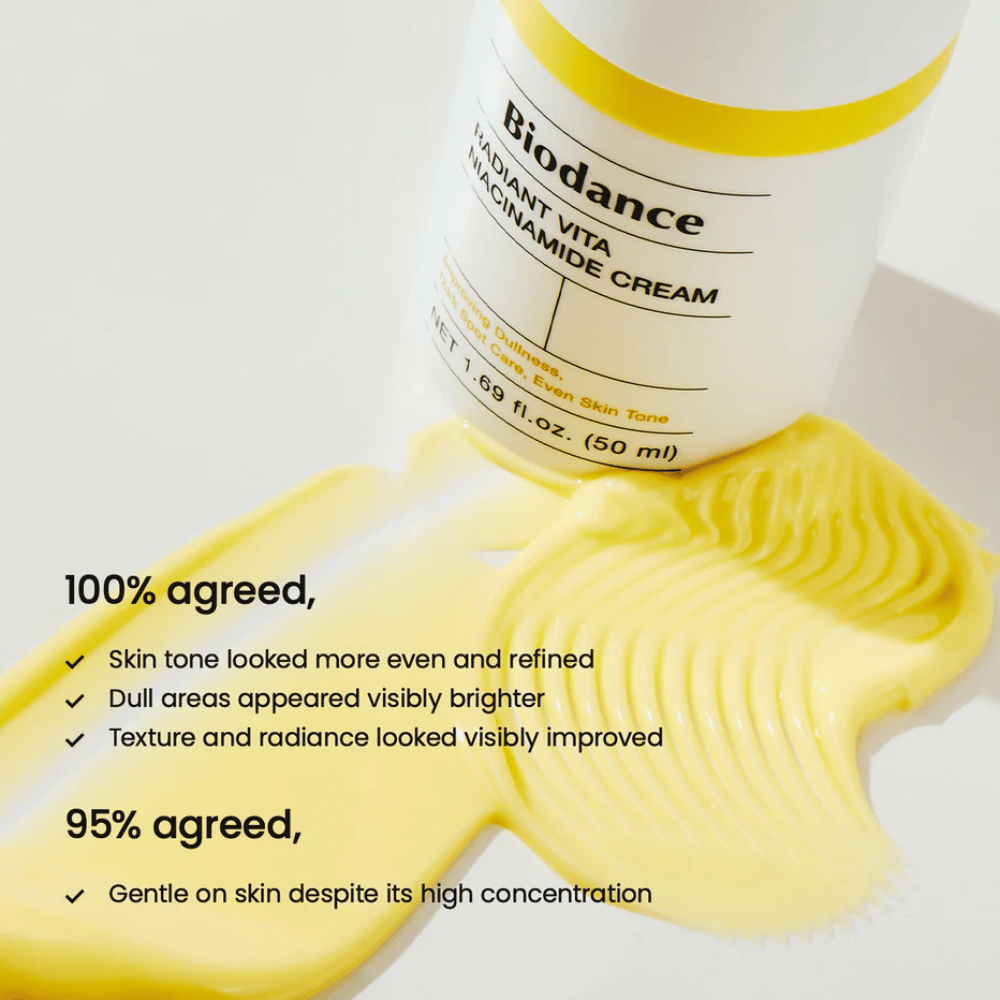 Biodance Radiant Vita Niacinamide Cream clinically tested – brighter skin and more even skin tone