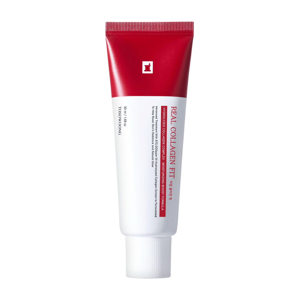 Tosowoong Real Collagen Fit is an effective moisturizer with hydrolyzed collagen that enhances skin elasticity and deeply hydrates. Perfect for giving the skin a natural glow and protecting its barrier. Suitable for all skin types for daily use.