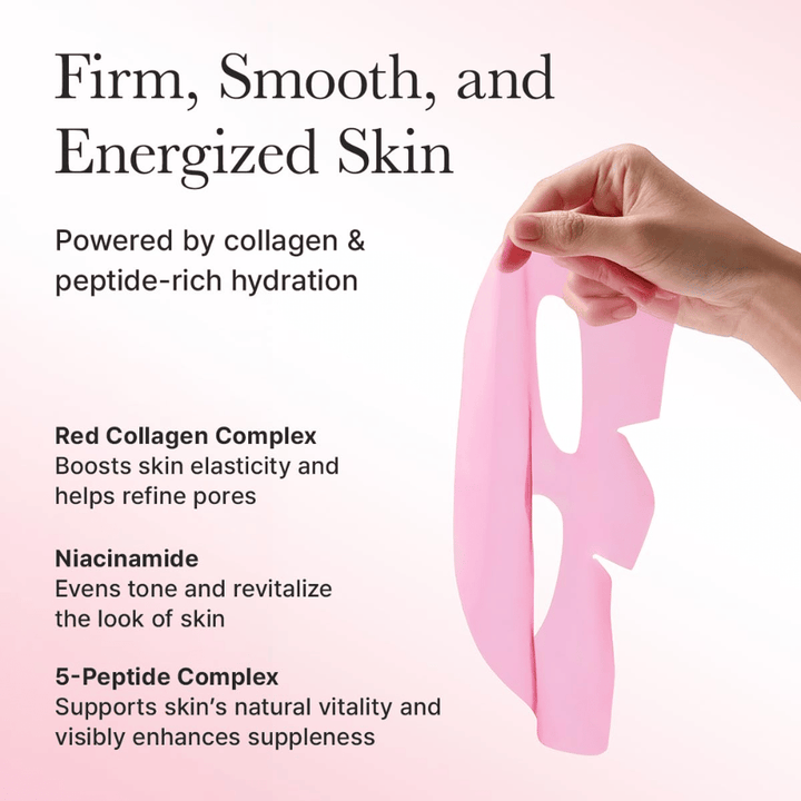 Benefits of Arencia Red Collagen Jello Mask – enriched with red collagen, niacinamide, and peptides that strengthen elasticity, even skin tone, and energize the skin.