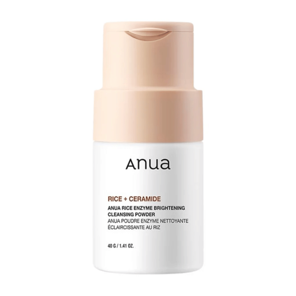 Anua Rice Enzyme Brightening Cleansing Powder is a cleansing product that combines rice and ceramides to provide gentle exfoliation and radiance. It creates a rich foam that effectively removes dirt and dead skin cells, resulting in clean and radiant skin. With its pH-balanced formula, it is suitable for all skin types, including sensitive skin.