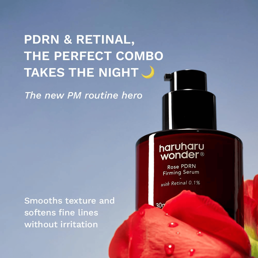 Haruharu Wonder Rose PDRN Firming Serum with PDRN and retinal 0.1% for fine lines and skin texture