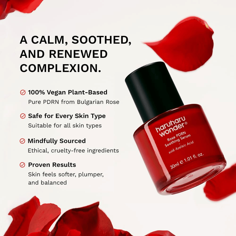 Haruharu Wonder Rose PDRN Soothing Serum – vegan PDRN serum for soothed and balanced skin