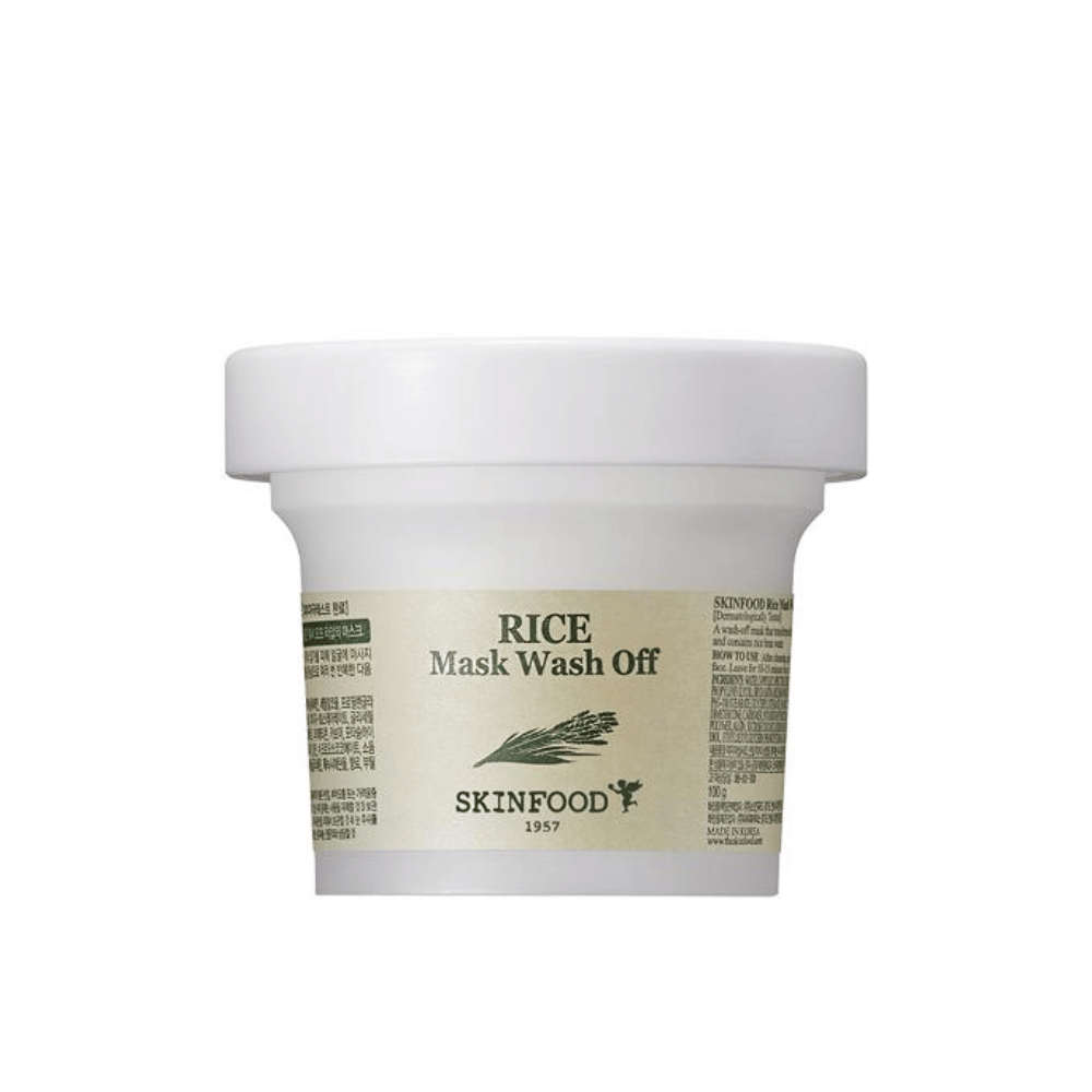SKINFOOD's Rice Mask Wash Off 120g is a skin cream made with rice.