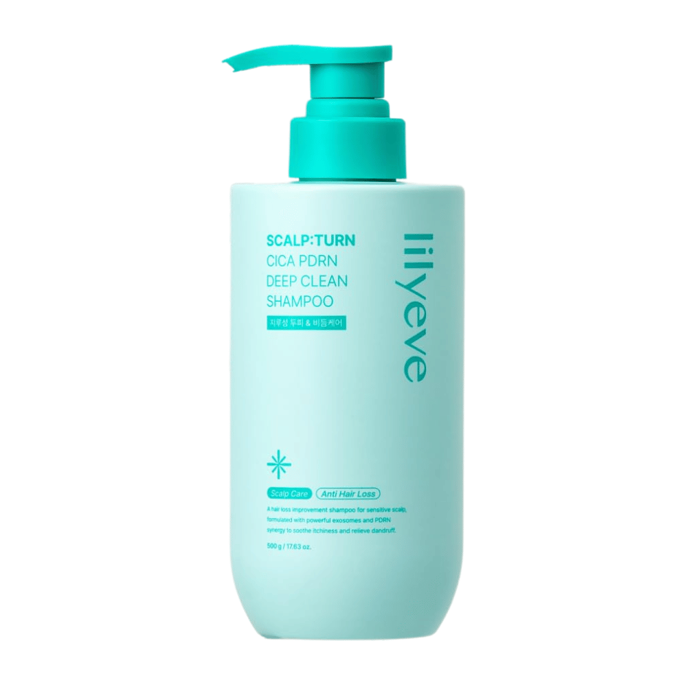 LILYEVE Scalp:Turn Cica PDRN Deep Clean Shampoo – deep-cleansing shampoo with Cica, PDRN and exosomes that care for the scalp and contribute to healthier hair.