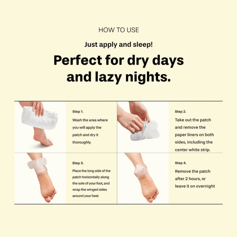 BAREN Shea Butter Sleeping Heel Patch – how to use moisturizing patches for dry heels