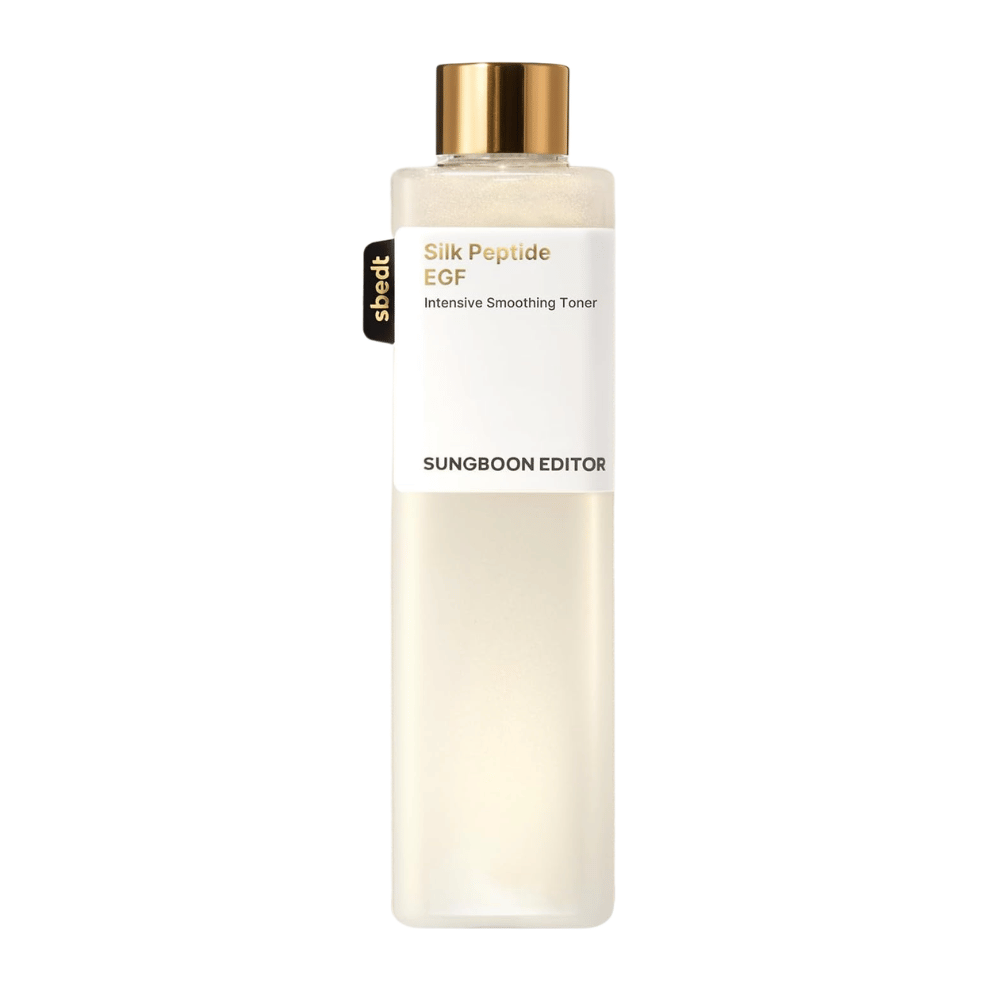 1. SUNGBOON EDITOR Silk Peptide EGF Intensive Smoothing Toner – produktbild av toner