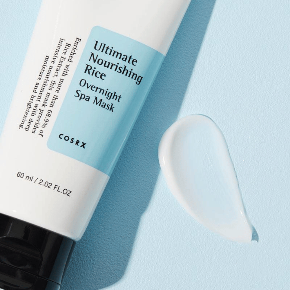 COSRX Rice Overnight Spa Mask creamy texture with rice extract that provides glow and soft skin overnight
