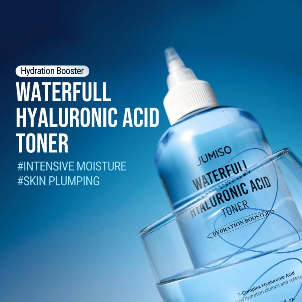 Jumiso Waterfull Hyaluronic Acid Toner – Korean moisturizing toner for intensive hydration and plumped skin with a light, non-sticky feel