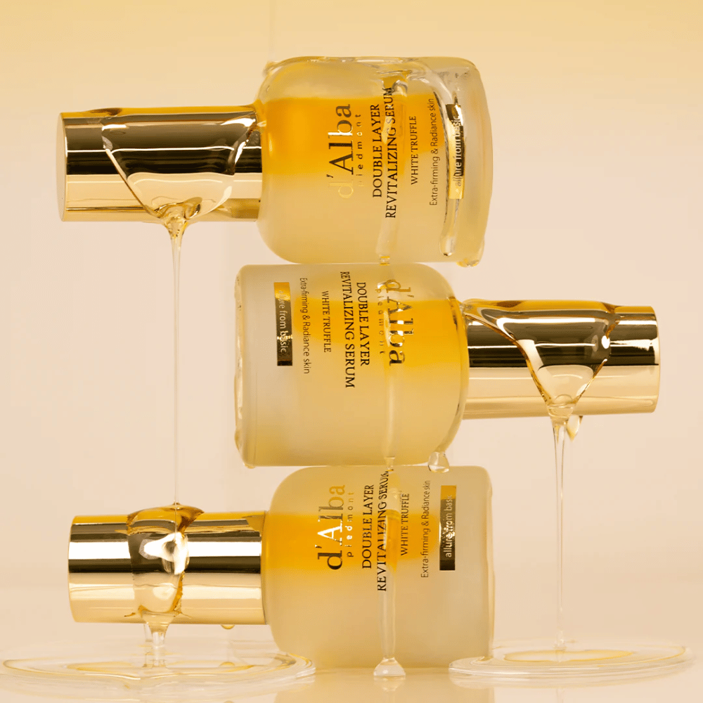 d'Alba White Truffle Double Layer Revitalizing Serum is a luxurious serum that combines nourishing white truffle with moisturizing oils. This dual-action formula provides intense hydration and strengthens the skin's elasticity, resulting in a smoother and more radiant complexion.
