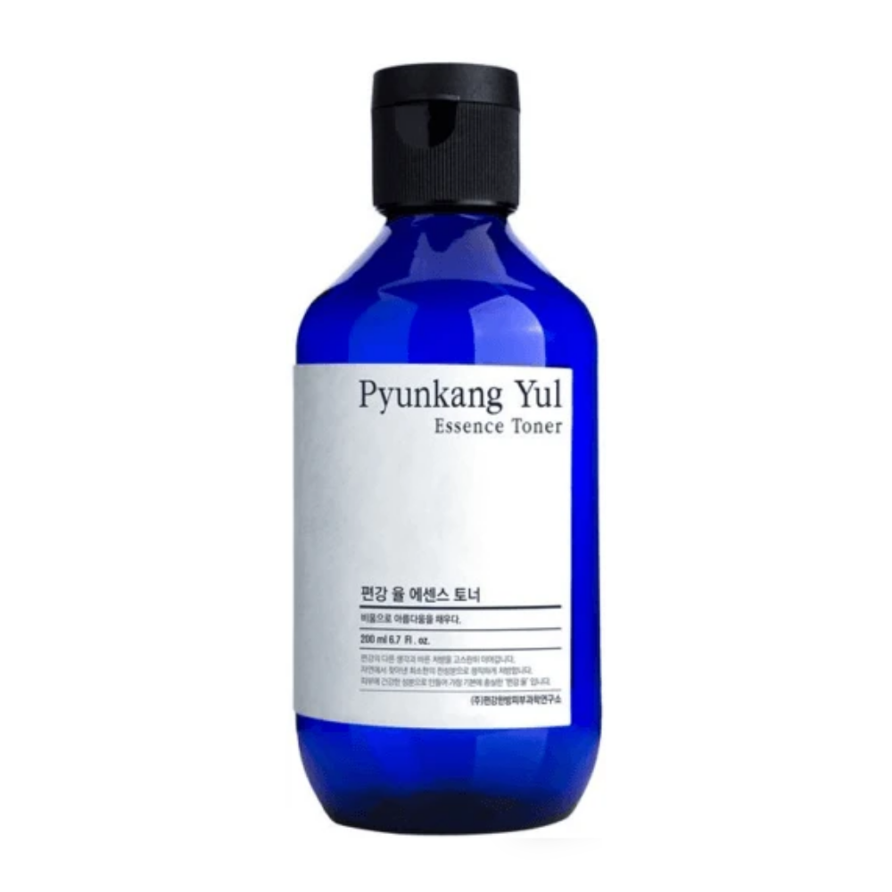 A Pyunkang Yul Essence Toner enriched with astragalus root extract for skin moisture.
